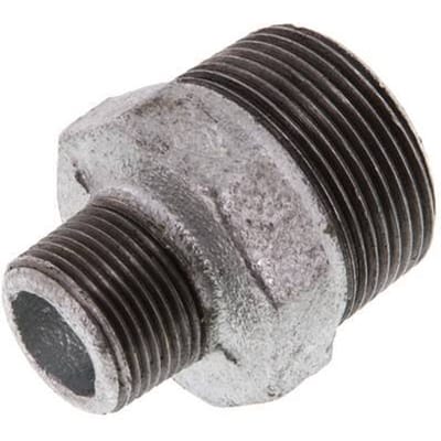 R 1 1/4'' x R 3/4'' Verzinkt Gietijzeren Borstnippel 25 Bar