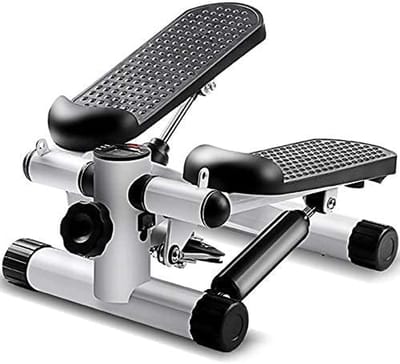 Mini Hometrainer - Stepper Fitness - Actief Blijven - Met Trekkoord - Compact Formaat - Zwart