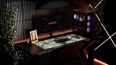 XXL KRXG001 gaming-muismat 400 x 970 mm - sterke naden - iconische tapijten thema - waterafstotend materiaal