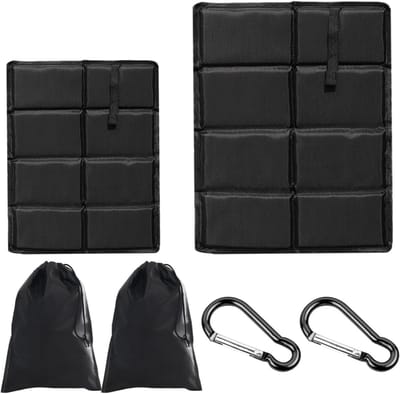 Set van 2 Buiten Kussens 29 x 40 cm, Kindvriendelijke Kussens voor Picknicks, Kamperen en Wandelen met 2 Karabijnhaken