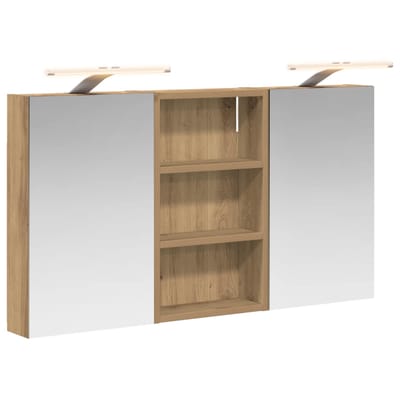 vidaXL - Badkamerkast - set - 3 - st - 90 - x - 10,5 - x - 50 - cm - Bewerkt - hout