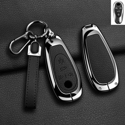 Boîtier Coque de Protection Porte-Clés Intelligent en Alliage de Zinc pour Voiture Accessoires Porte-Clés pour Morris Garages Mg Cyberster black