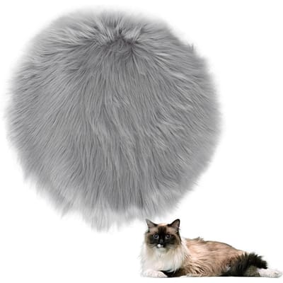 Petit Animal Chat Peluche Coussin Chauffant Couverture Électrique Température Constante Étanche Anti-Glissement USB gray