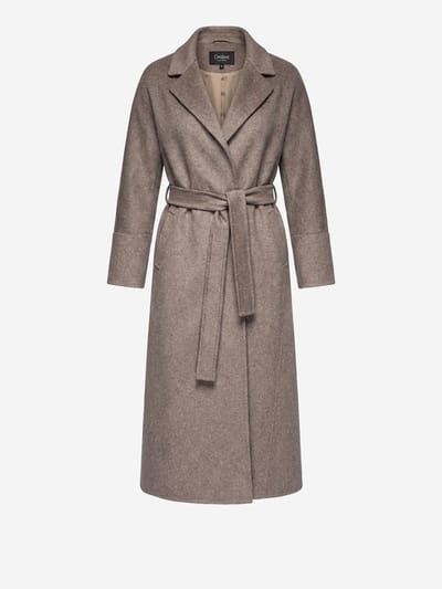 OMBRE Jas - Lange Mouw - Geen Sluiting - Effen Beige L