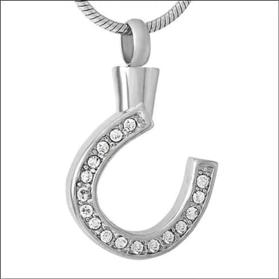 Aramat Jewels | Gedenkhangers | Stalen Hoefijzer Ashanger – Zilverkleurig Gedenksieraad Paard | | | |20mm | Staal | Volwassenen | Verkleurd niet