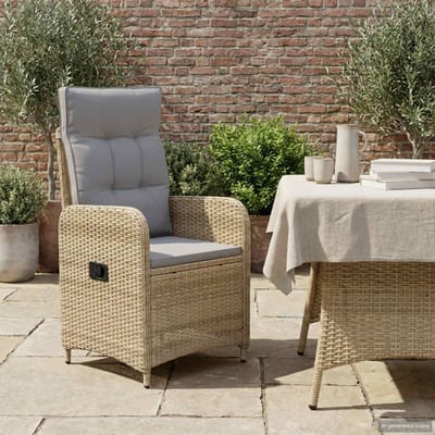 vidaXL - Ligstoel - voor - Tuin - Beige - en - Lichtgrijs
