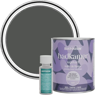 Rust-Oleum Donkergrijs Badkamer Tegelverf Matt - Grafiet 750ml
