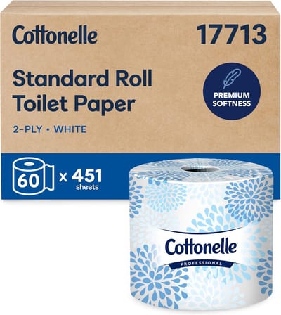 Bulk Toiletpapier Rollen - 60 Stuks, Zacht & Duurzaam (2 Laags)
