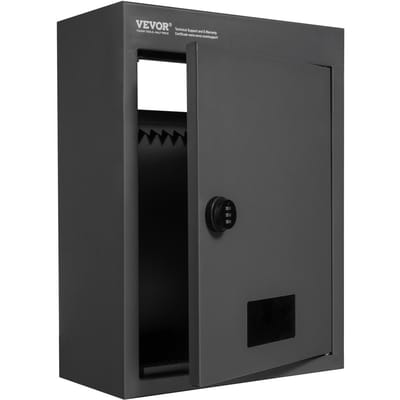 Boîte à lettres à travers le mur 12,5x6,3x16,9  avec serrure à code Noir