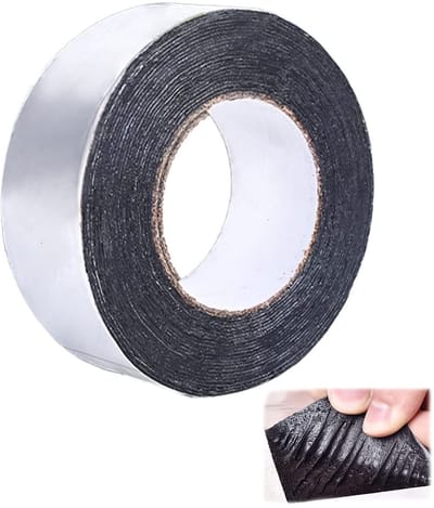 Allecto - Waterdichte bitumentape - Zelfklevende aluminiumband - Sterke hechting - Zwart - Geschikt voor zwembad en metaal - 50 x 10 m