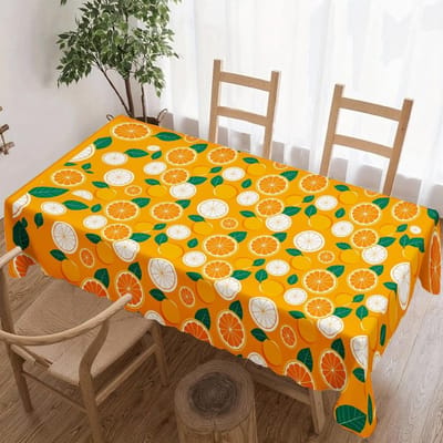 Citrus Sinaasappel Rechthoekige Tafelkleed voor Tafeldecoratie Keuken Eetkamer Waterdicht Herbruikbaar Tafelkleed voor Tafels Vakantiefeest 90x140cm