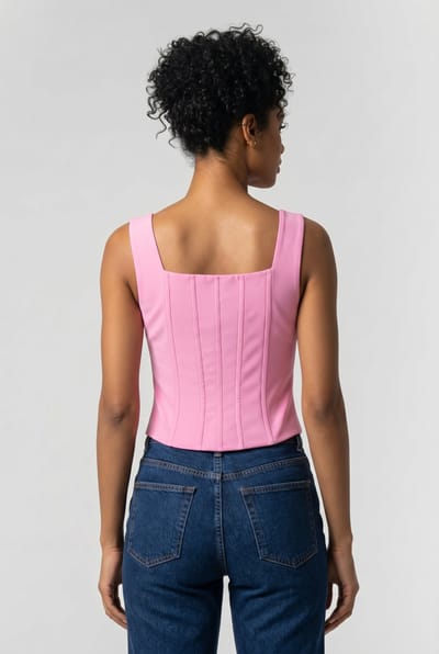 Moschino Top Pink Maat: 46 | Mouwloze Tops Outlet | Dames | Roze