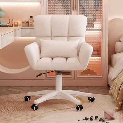 Bureaustoel Velvet Draaibaar met Wielen – Ergonomische Schreibtischstoel met Gevoerd Kussen, Verstelbare Hoogte, 360° Rotatie, Donkergroen Comfort Design – Mobili Bella