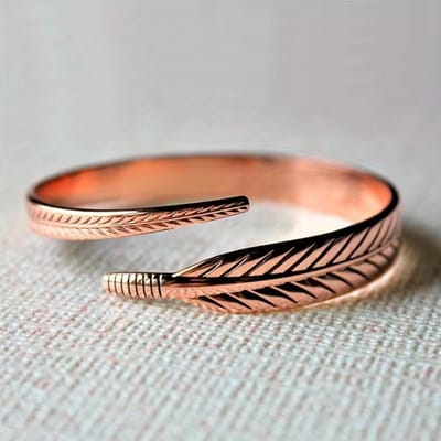 Rose Goud Veer Open Ring, Verstelbare Minimalistische Stapelbare Ring Voor Vrouwen resizable brown