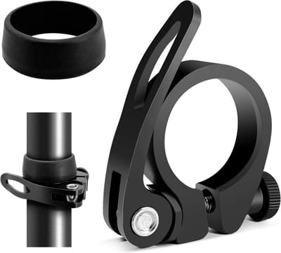 Snelspanner Zadelpenklem 31.8 mm van Aluminium met Stofbeschermring voor Fietszadel en MTB Gebruik