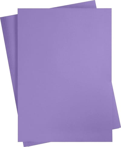 Gekleurd Karton, A2, vel 420x594 mm, 180 gr, paars, 10 vel | Knutselkarton