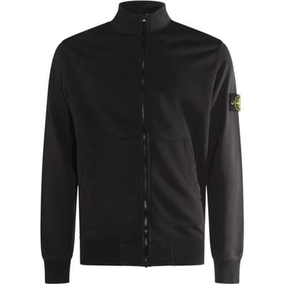 Stone Island Rit Hoge Kraag Logo Lange Mouwen Jas Heren jassen K2S156100063S0051V0065 XXL black
