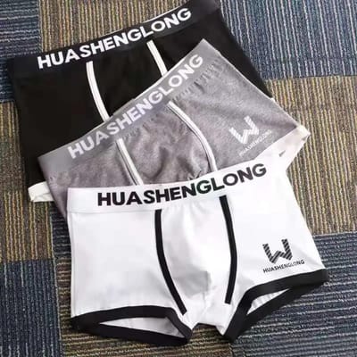 3-pack Heren Boxershorts Puur Katoen Jeugd Sport Trendy Schattige Boxershorts M gray