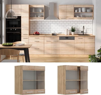 Wandkeukenkast Glas Sonoma 60 cm - Modulair en Stijlvol
