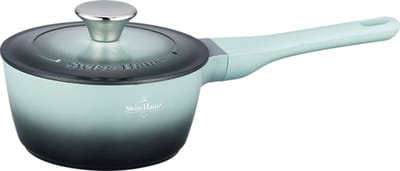 Swiss Haus® ZSP16G Steelpan Inductie - Ø 16 cm / 1.3 Liter - PFAS Vrij - Sauspan Met Sapphire™ Antiaanbaklaag - Steelpannen Voor Alle Warmtebronnen - Groen