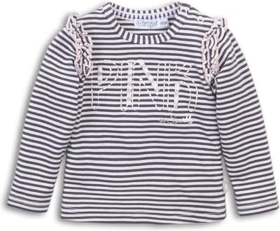 Dirkje - Baby T-shirt - Dark grey + pink - Vrouwen - Maat 68
