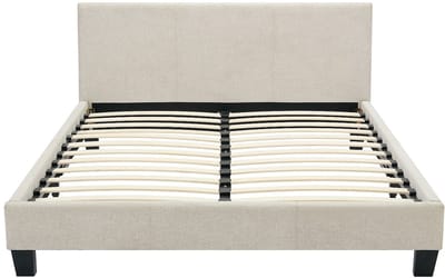 Vente-unique Bedframe stof beige 140 x 190 cm CORNELIUS