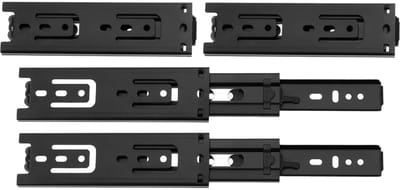 Dailygoods- Ladegeleiders Hoog Draagvermogen - Volledig Uitreikbare Rails - 3-Delige Telescopische Beugel - Koudgewalst Staal - 285 mm Lengte - Stil en Soepel Glijden - Rail