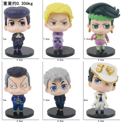 7-8Cm 5StuksSet Anime Jojos Bizarre Adventure Q Versie Actiefiguren Pvc Model Speelgoed Poppen Bureau Ornamenten Verzamelaar Poppetje Cadeau