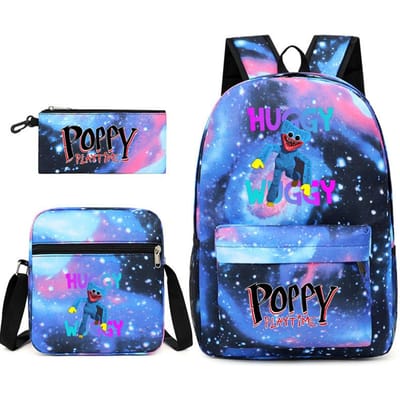 3-delige Schoolrugzakset voor Studenten Grote Capaciteit Oxford Stof Schooltas met Schouderband en Etui 3 piece set