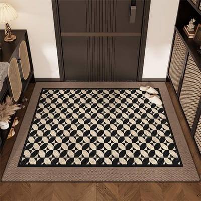 Het Nieuwe Moderne Eenvoudige Huishoudelijke Entree Deur Tapijt Veranda Slijtvast Stofmat Deur Deur Antislip Mat 50*80cm black