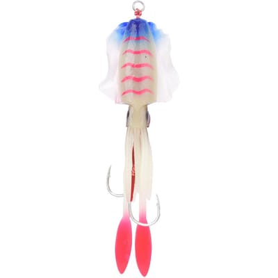 Zacht Lichtgevend Vis aas UV Octopus Inktvis Lokaas Visgerei Accessoire 4# white