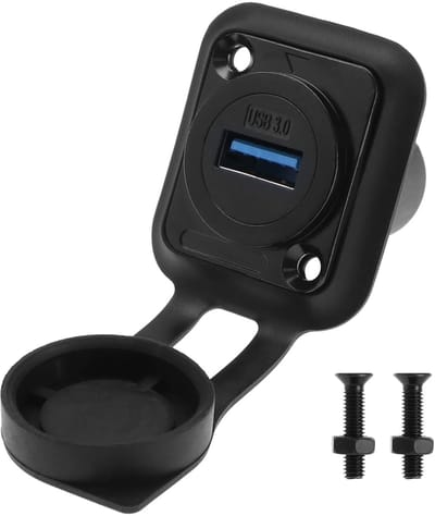 Dailygoody - USB 3.0 Panel Mount Connector - Vrouwelijke naar Vrouwelijke Koppeling - Supersnelle overdracht - D-type Pass Door Module - Adapter voor .