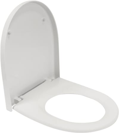 Plieger Kadett 300S Toiletbril - D-Vorm WC Bril - Duroplast - Wit - Met Deksel - RVS bevestiging - Geschikt voor Geberit toilet