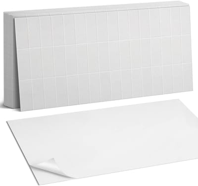 Coloray Plaktegels - Eenvoudige, gladde mozaïek Zelfklevende Wandtegels - 40 cm x 20 cm - Wit Plaktegels - 10 stuks - Rechthoek PVC Tegels - Plaktegels Badkamer - Vloertegels Zelfklevend - Vinyl Tegels - Portugese Tegels