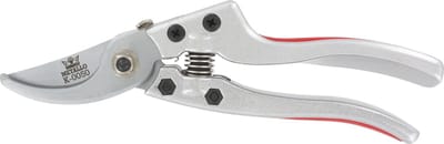 Metallo Ergonomische Snoeischaar - Aluminium - Uniek Ontgrendelsysteem - 205 mm - Rood/grijs