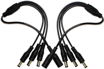 DC Power Splitter Cable 1 naar 2 - 5.5mm x 2.1mm voor CCTV Camera's