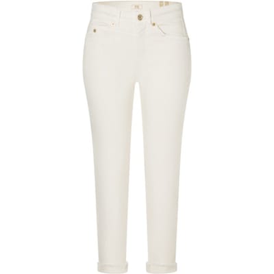MAC Jeans rich cropped fringe ecru