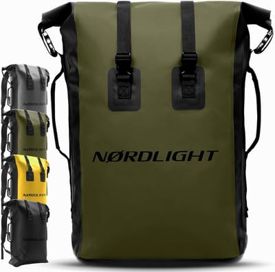 Waterdichte Rugzak 35L met Roltop en Gewatteerde Draagriem - Ideaal voor Fietsen, Trekking en Vissen
