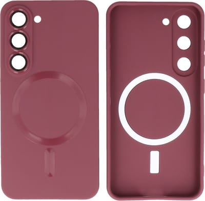 Hoesje Geschikt voor Samsung Galaxy S23 - Back Cover - MagSafe Hoesje met Camera Beschermer - Bruin