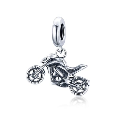 Motor dangle bedel | bedels voor armband | motorfiets bead | Zilverana | geschikt voor alle bekende merken | 925 zilver