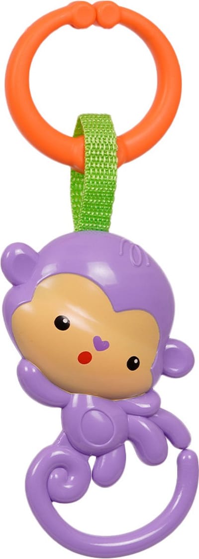 Speelgoedtopdeals - Rammelaar Hangspeeltje Buggyspeeltje - Aap lila