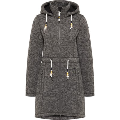 Schmuddelwedda Gebreide fleece jas fraully Dames grijs melange