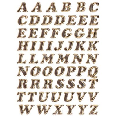 Etiket HERMA 4192 8mm letters A-Z goudfolie 61 stuks