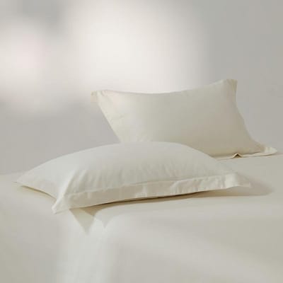 Set van 100 kussenslopen van extra lang stapelkatoen voor thuisgebruik, effen kleur kussenset, katoen high-end gevoel 48cm*74cm*2PCS white
