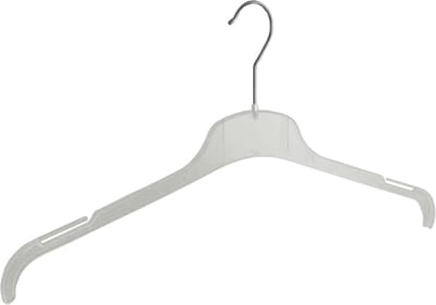 De Kledinghanger Gigant - Kledinghanger - Volwassenen - F01/47 - 50 Stuks - Blousehanger - Shirthanger - Kunststof - Transparant - Rokinkepingen - 47 cm - Kleerhanger - F01-Serie (F01/47_02/50)