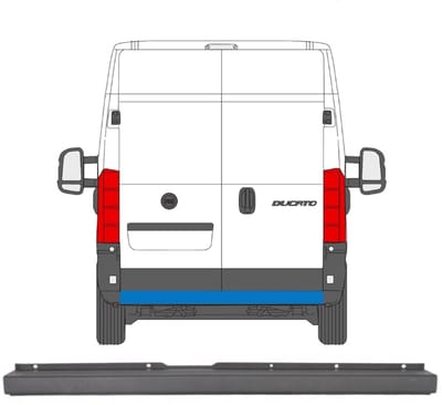 Achterbumper voor Fiat Ducato 2006-2018