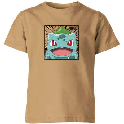 Pokémon Pokédex Bulbasaur #0001 Kids' T-Shirt - Tan - 98/104 (3-4 jaar)