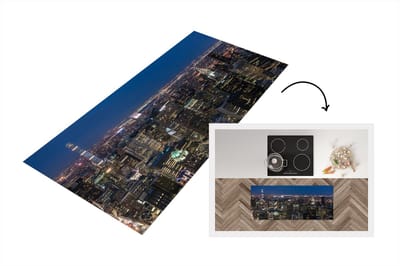 Keukenloper - Loper keuken - New York - Nacht - Sterrenhemel - 120x50 cm - Keukenloper vinyl