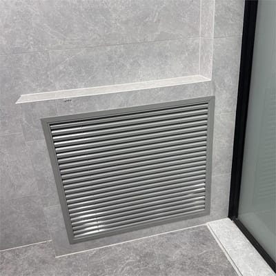 Ventilatierooster Deksel - Luchtuitlaat Afdekking - Luchtstroom Verbeteren - 45° Schuine Ontwerp - 600 x 600 mm - Aluminium