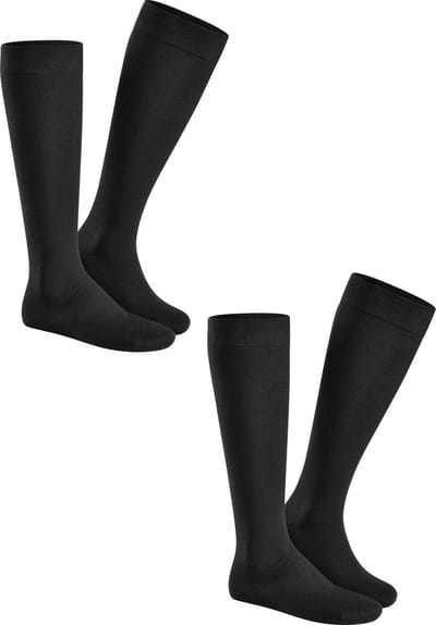 HUDSON Only 2pack - kneehigh Heren Sokken - Black - Maat 39/42